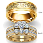 Heart of Gold Couple Ring